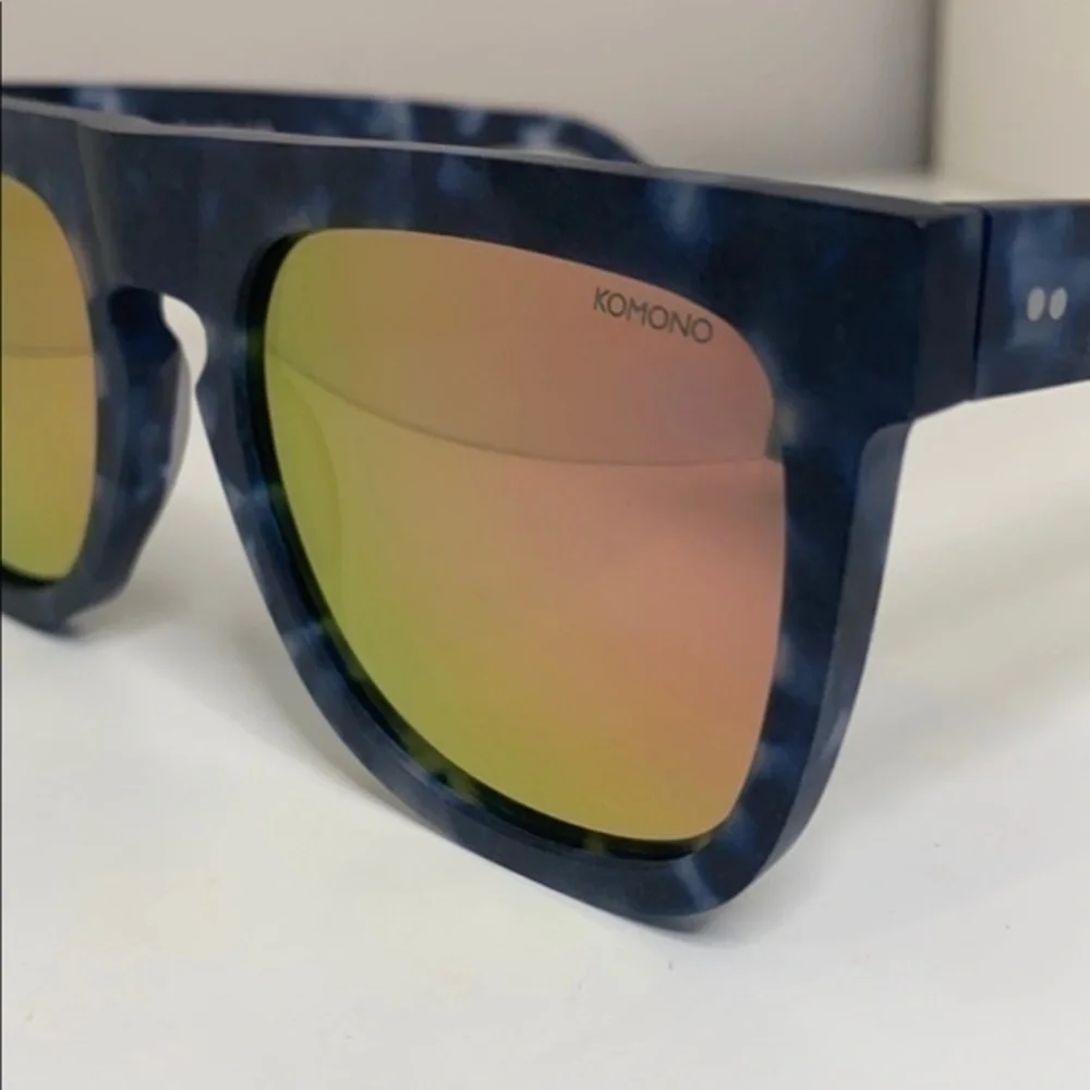 Komono Bennet Matte Indigo Demi Sunglasses blue